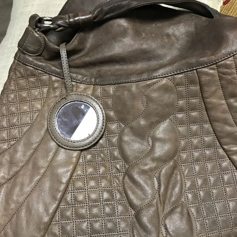 Oversized Gently used Leather Satchel.